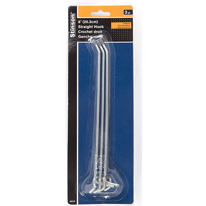 Peg Hooks 8" 3Pk Stinson