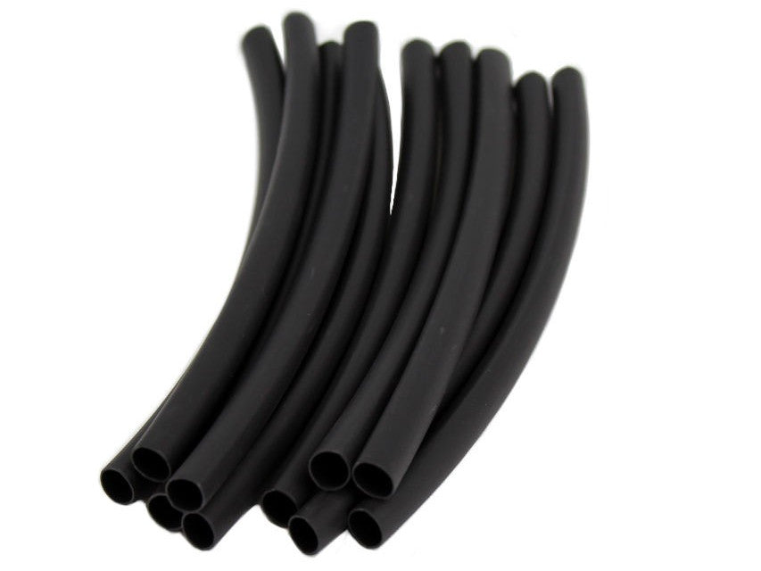 Black Heat Shrink Tubing 1/4" 6" 10pk Global Tone