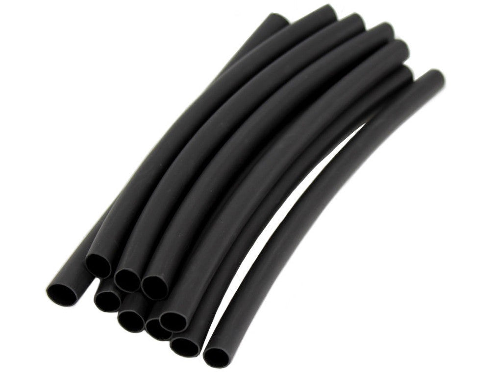 Black Heat Shrink Tubing 5/16" 6" 10pk Global Tone
