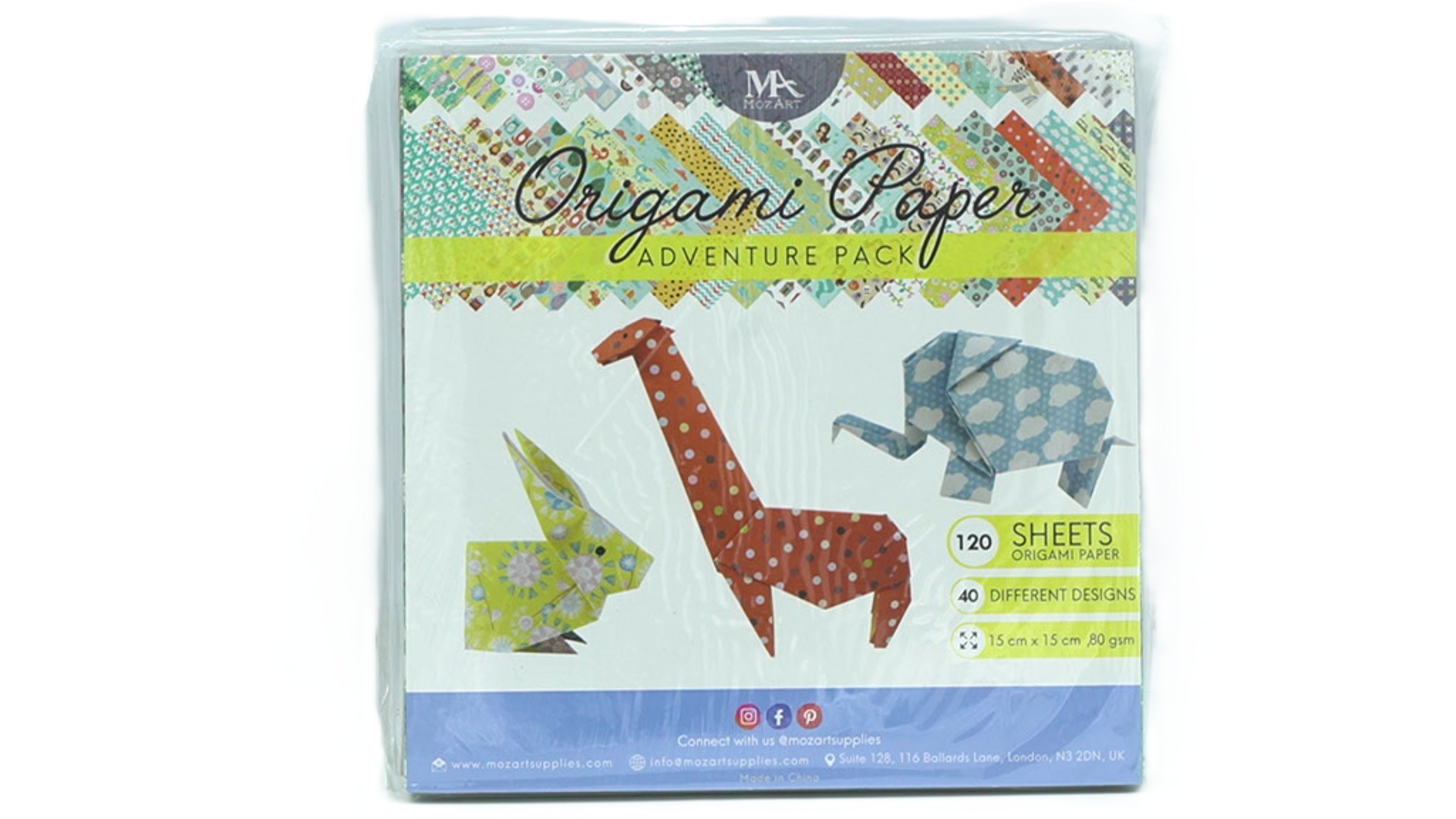MozArt Origami Paper Adventure Pack 120 Sheets