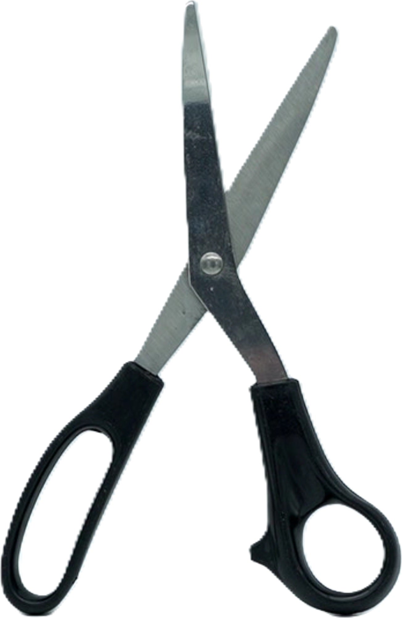 8" Stainless Steel Scissors with Black Handle