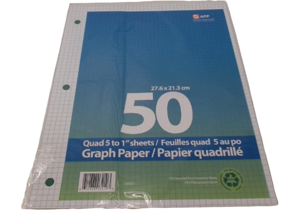 Graph Paper 50pk 27.6 X 21.3cm