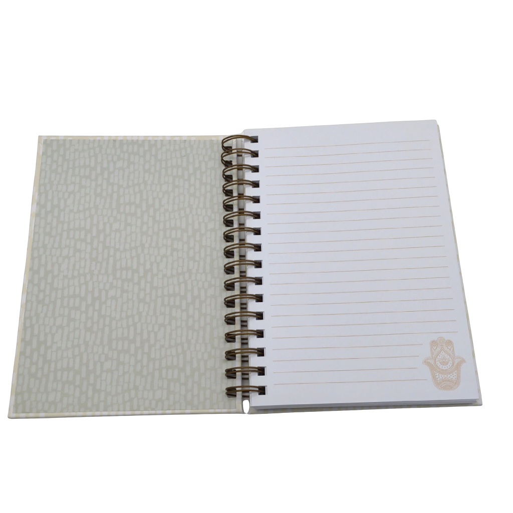 Hardcover Journal 6" x 8.5" 150 Pages Golden Hamsa Molly — alternate view