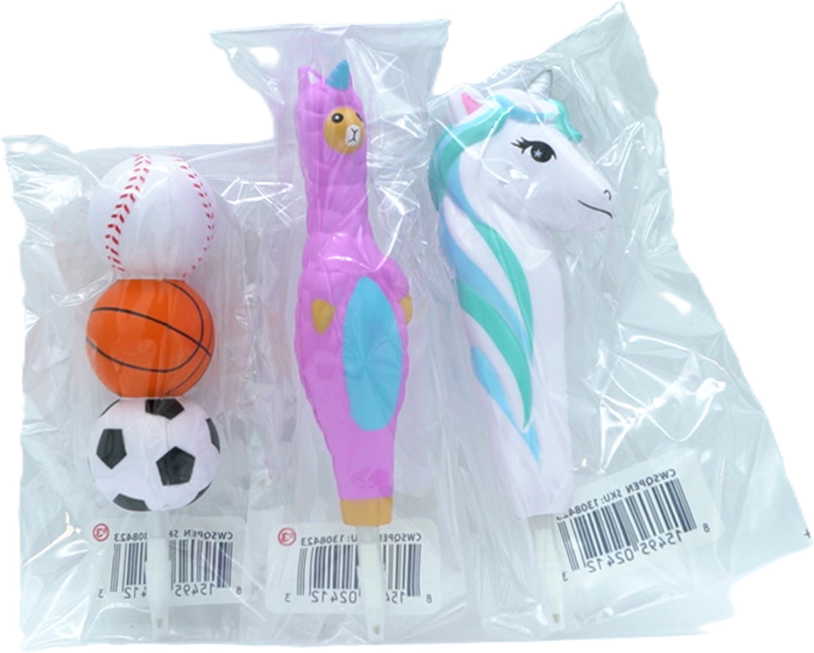 Squishy Pens Assorted Styles - Fun Novelty Writing Set