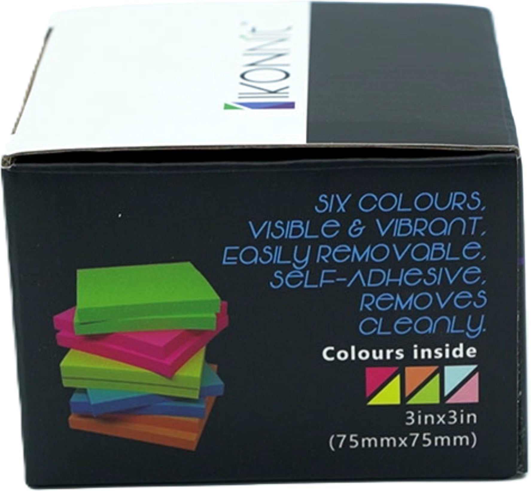 Ikonnit Sticky Notes 3x3 82 Sheets Assorted Colors 6pk