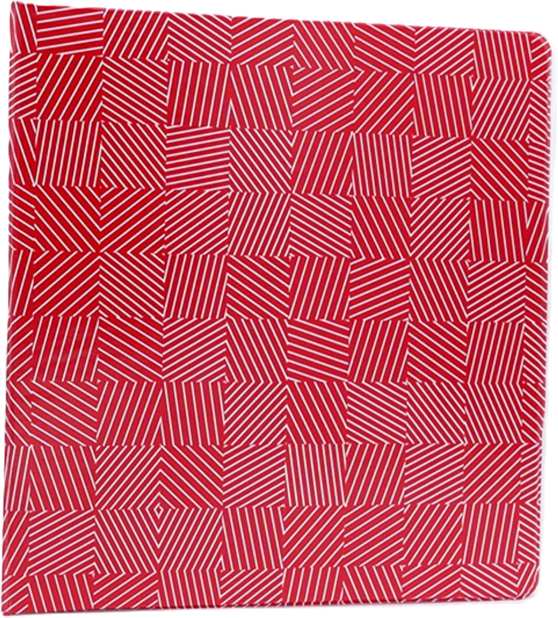 Oxford 1.5" Binder Red White Striped Squares