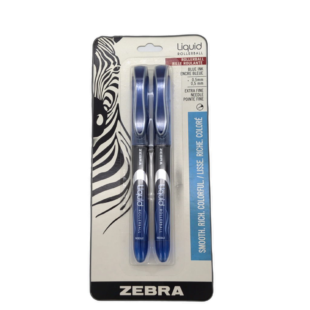 Zebra Blue Rollerball Pens 2-Pack 0.5mm