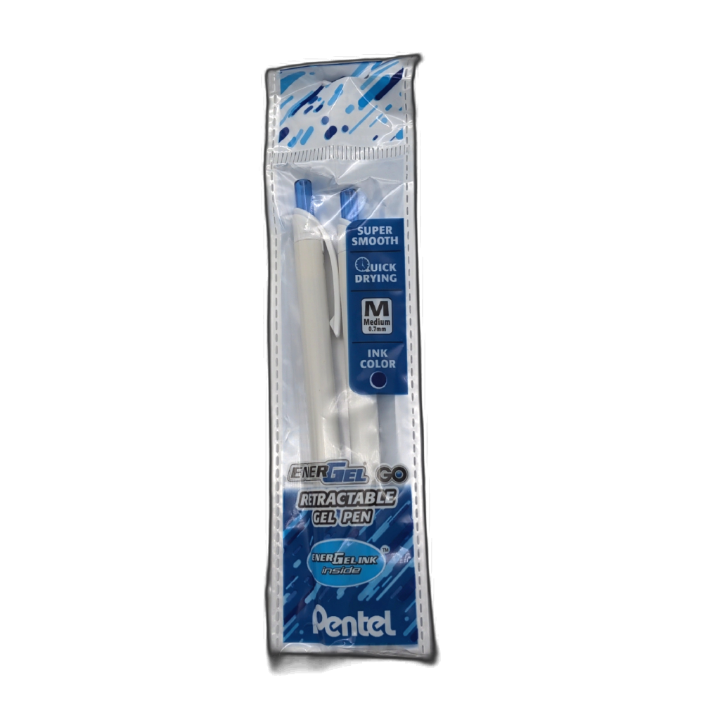EnerGel retractable blue gel pens two pack