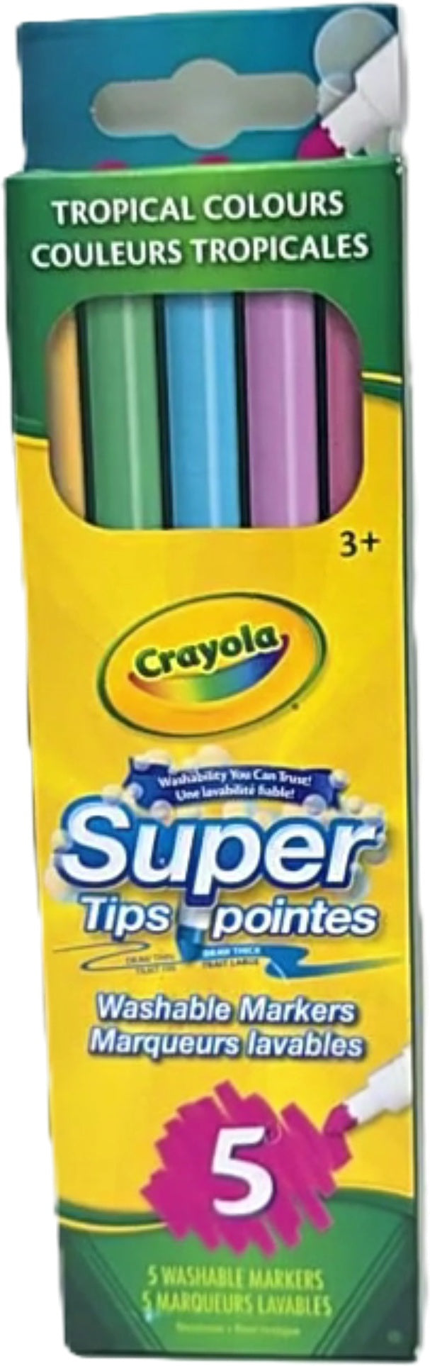 Crayola Super Tip Markers 5pk Tropical Colours