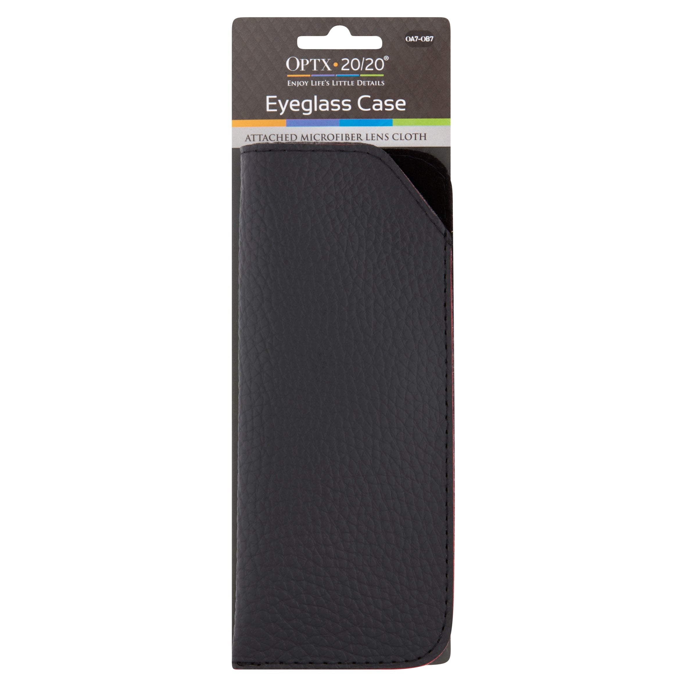 Leather eyeglass case with microfiber lens cloth by Optx 20/20