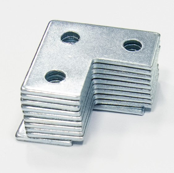 3/4" Flat Corner Brace 10 Pack Metal Brackets