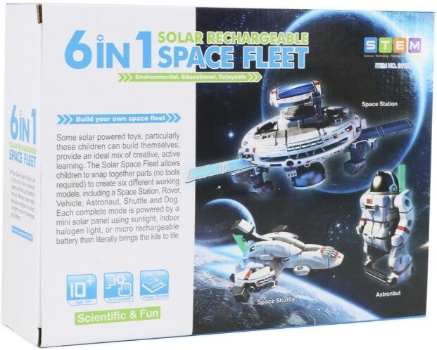 Solar Power STEM Toy 6-in-1 Space Fleet Kit
