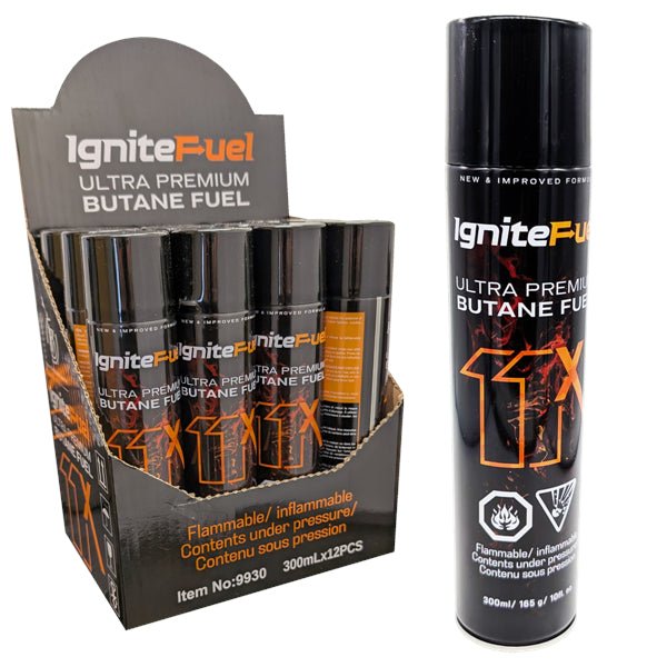 11x Ignitefuel Ultra Premium Butane Fuel - 300ml - Brantford Surplus