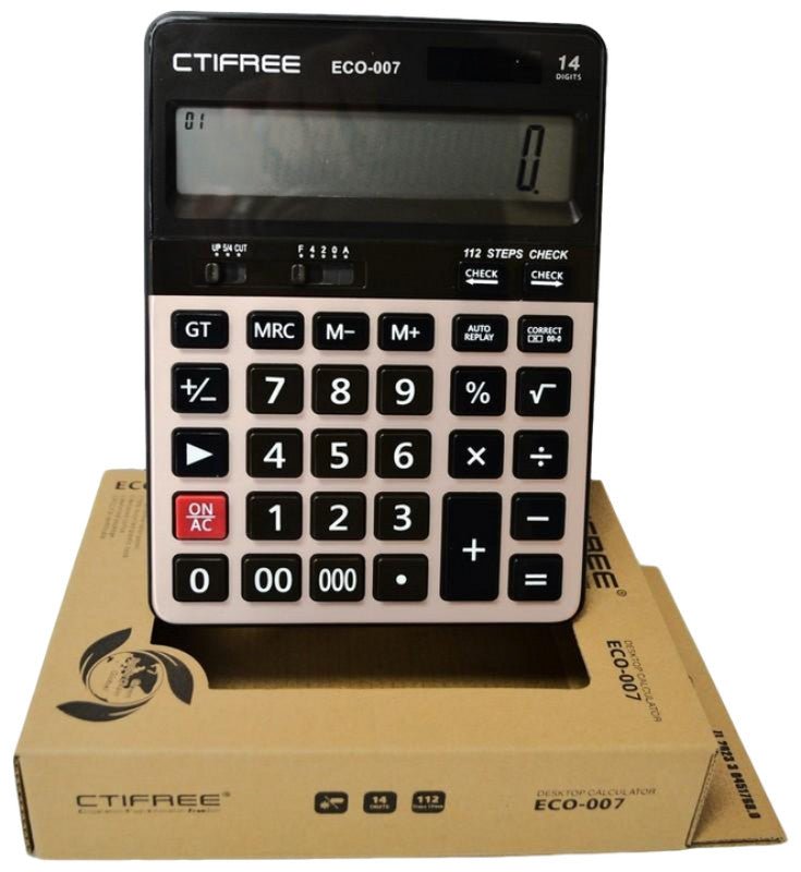 12 - Digit Dual - Power Calculator - Large Display - Brantford Surplus