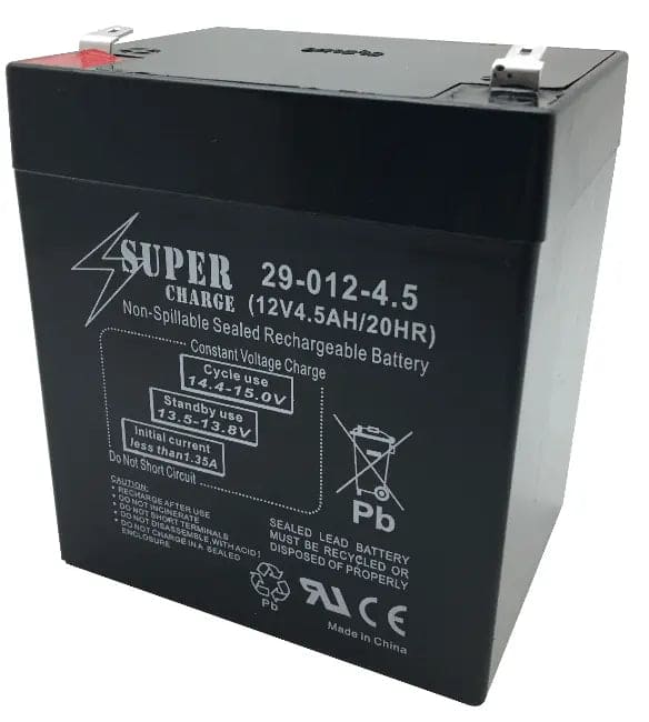 12V 4.5AH Sealed Rechargeable Battery - Brantford Surplus