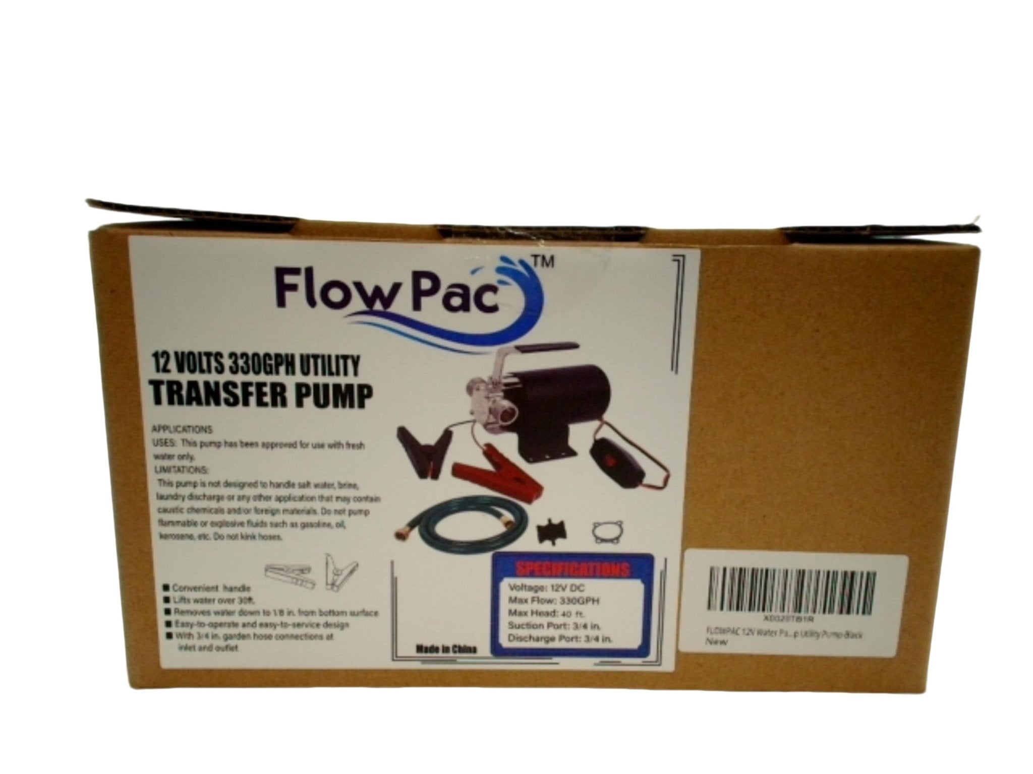 12V Portable Utility Water Pump 330GPH - Brantford Surplus