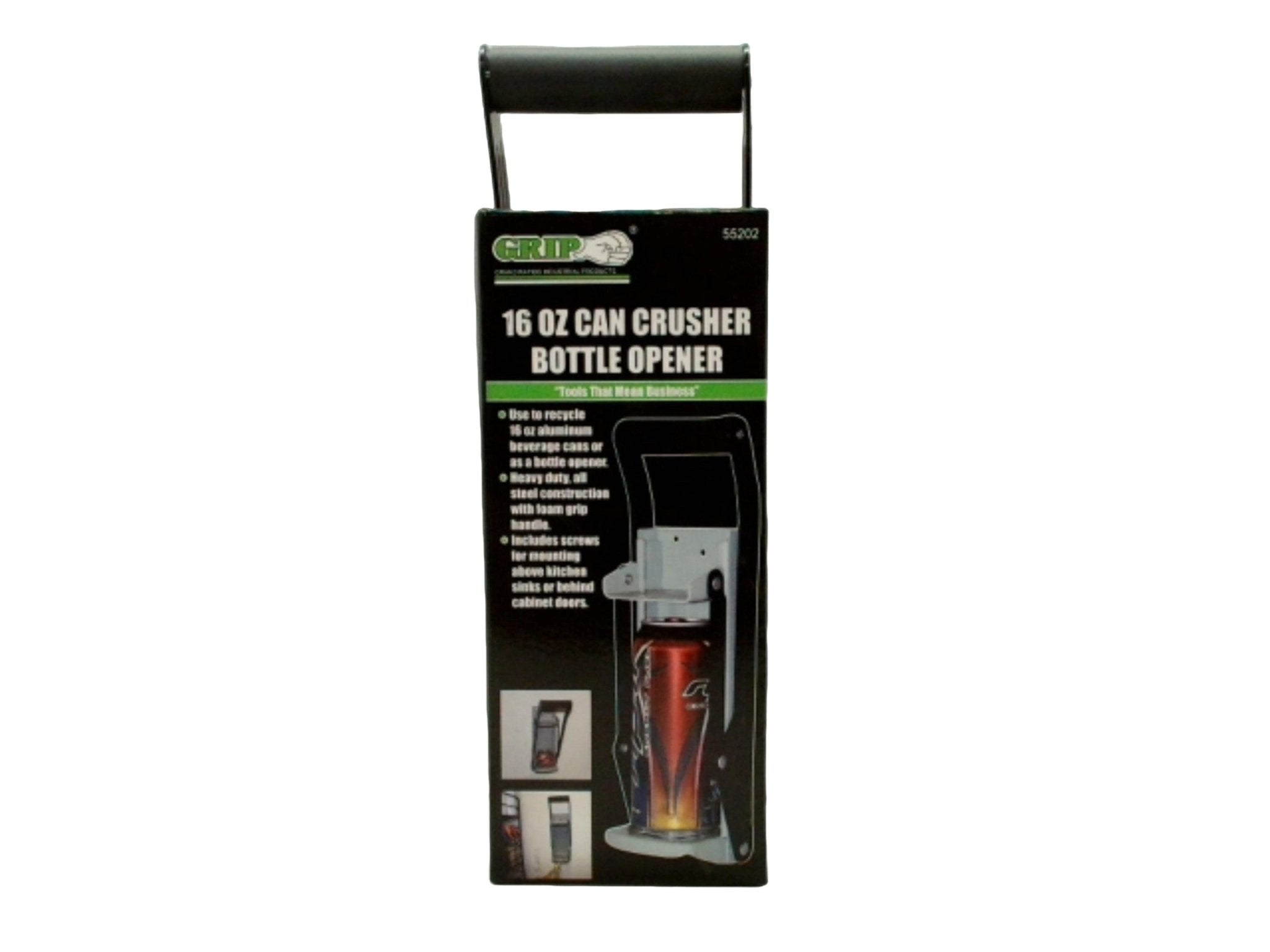 16oz Can Crusher Bottle Opener with Grip - Brantford Surplus