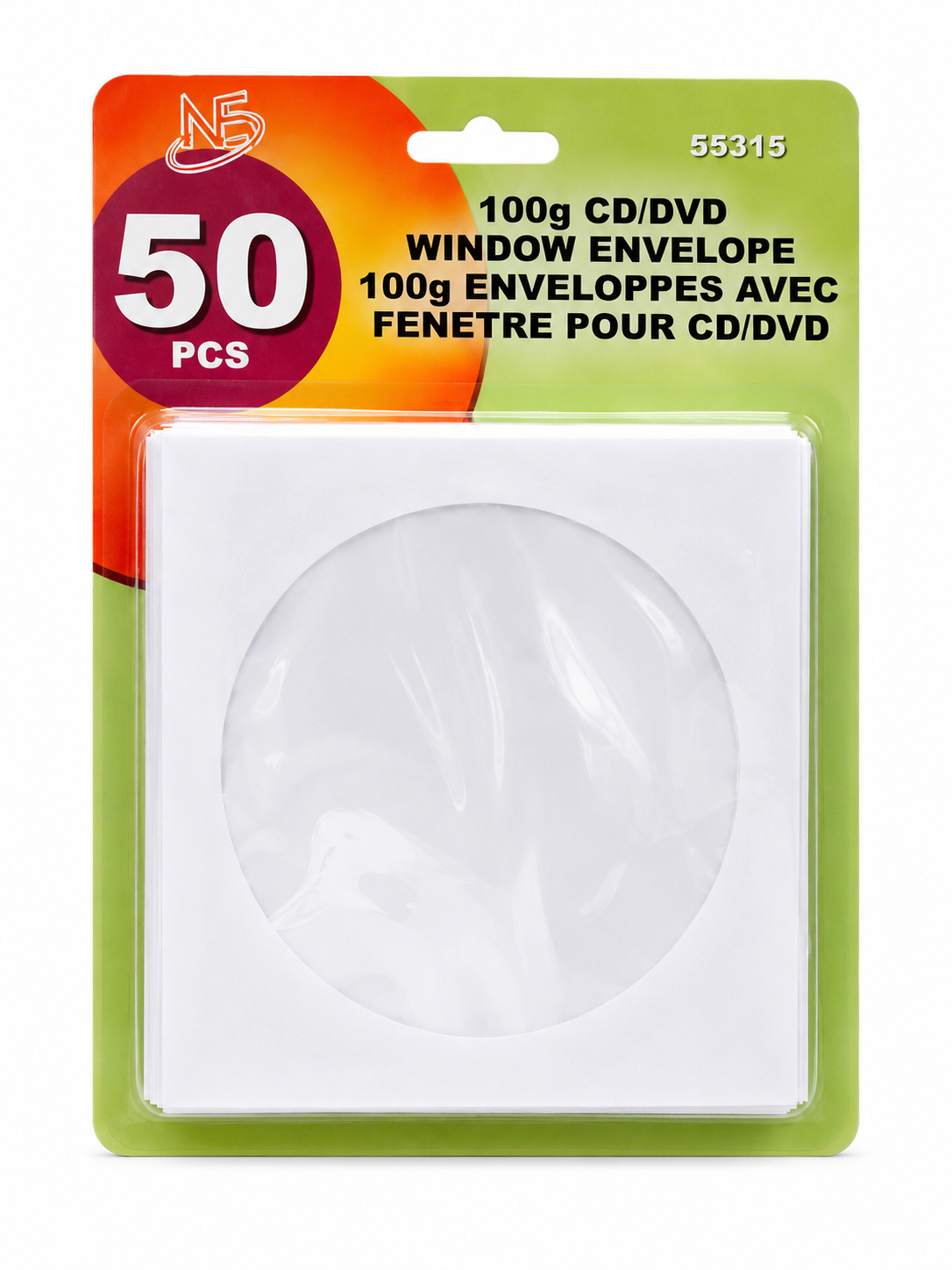 CD/DVD ENVELOPE SLEEVES 50/PK WHITE