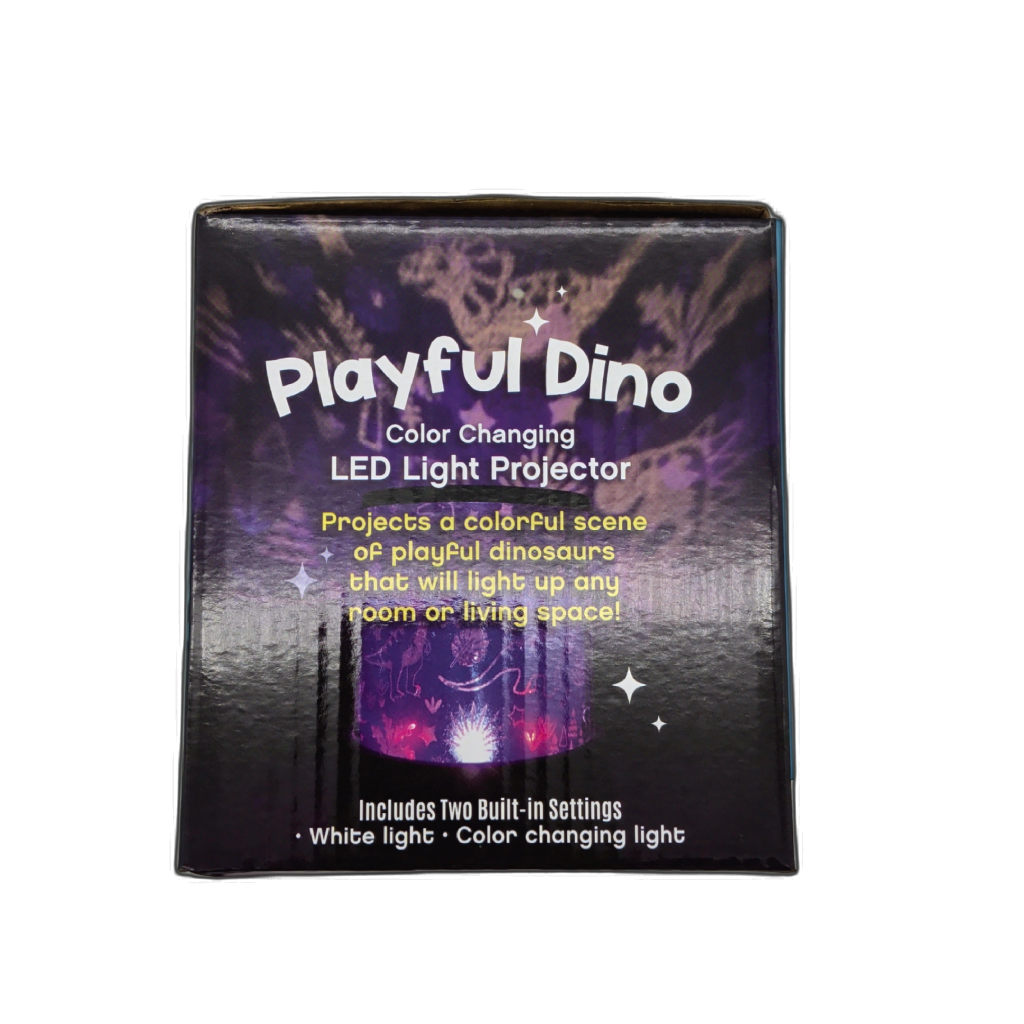 Color Changing LED Light Projector Playful Dino Streamline Imagined — side view