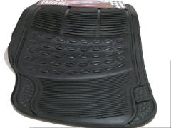 4 piece black rubber car mat set