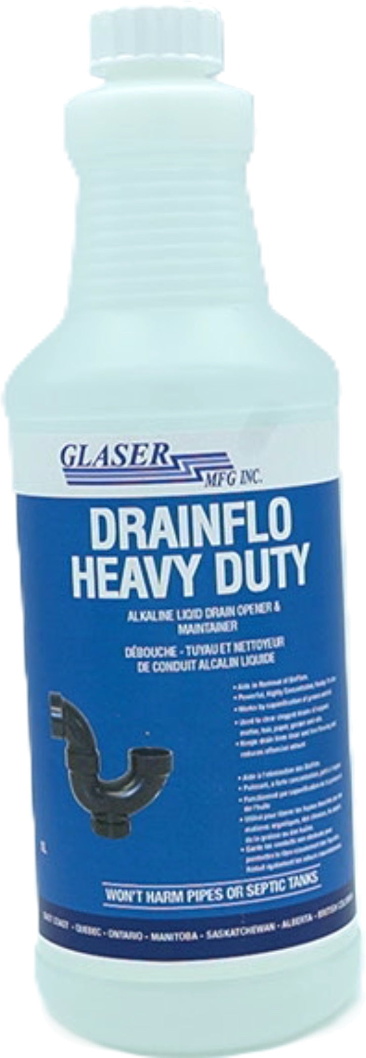 Drainflo Heavy Duty Drain Cleaner 1L - Glaser Mfg