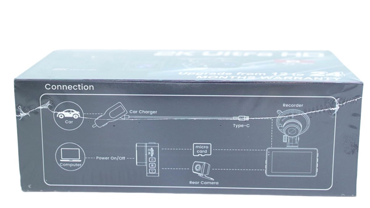 2K Front and 1080P Rear Dash Cam with LCD Screen - Brantford Surplus