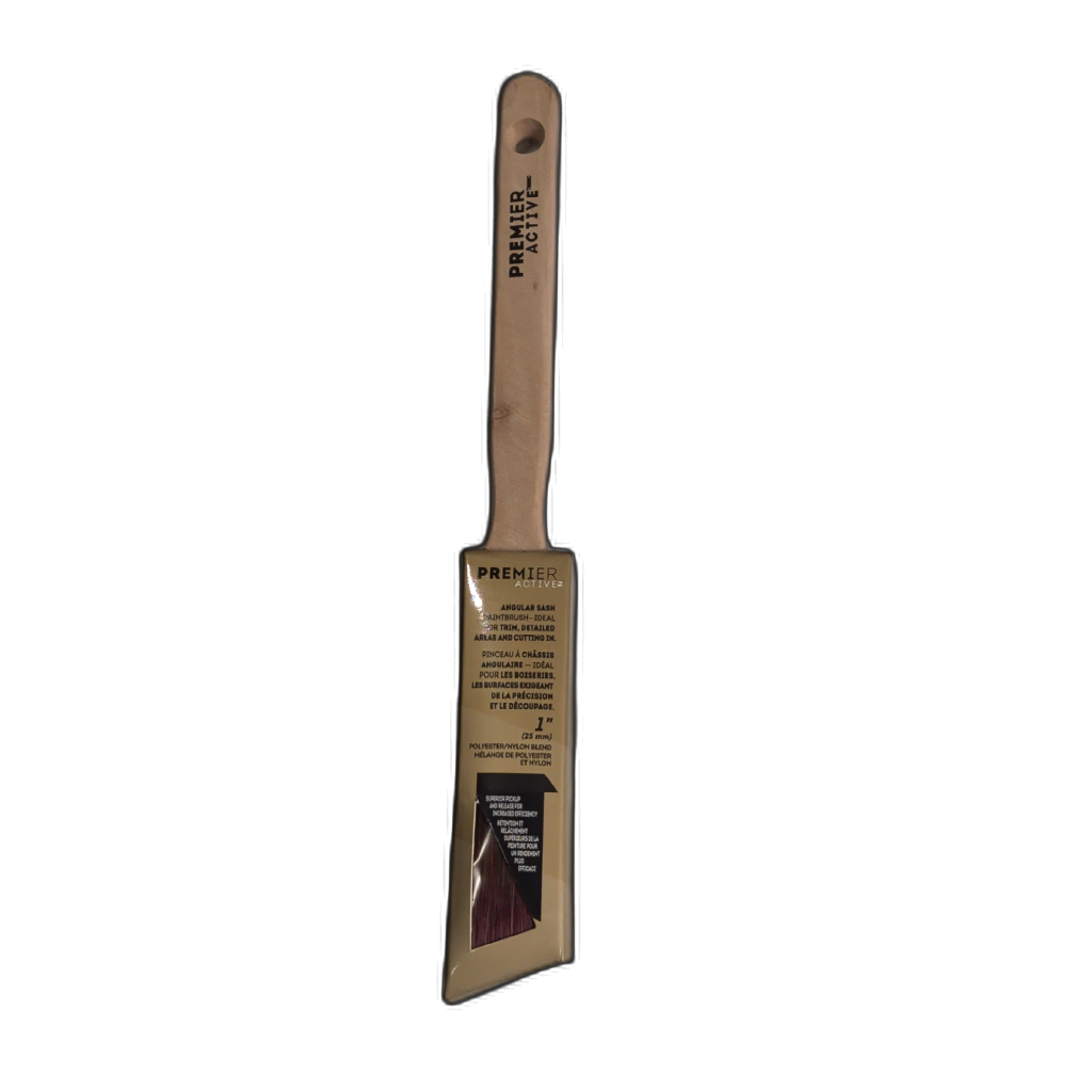 Paintbrush 1" Angular Sash Wood Handle Premier Active