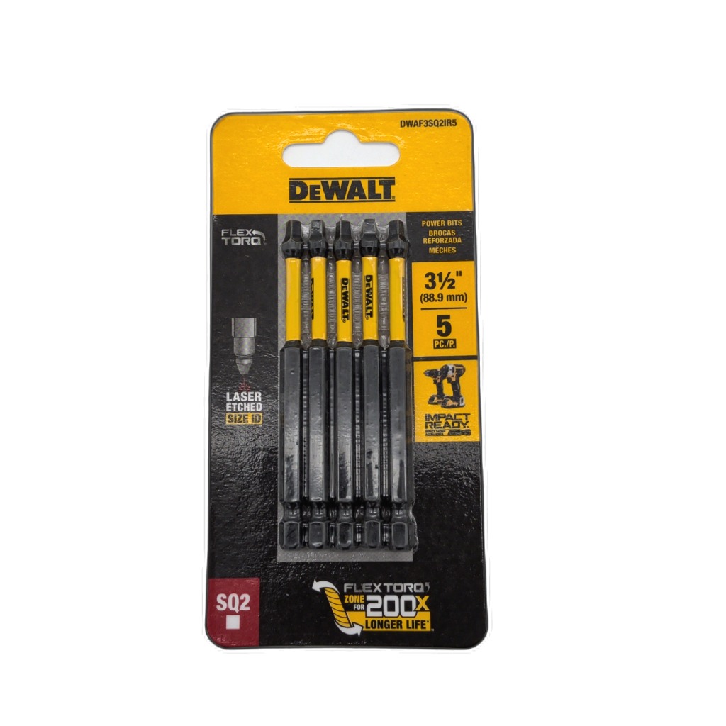 Dewalt FlexTorq Power Bits 5pk Robertson #2