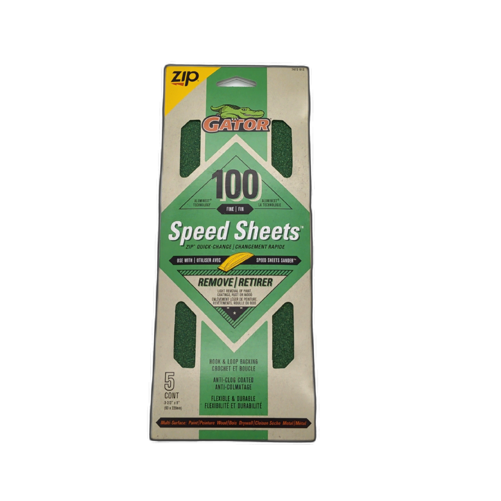 Gator 100-Grit Sandpaper Sheets 5-Pack