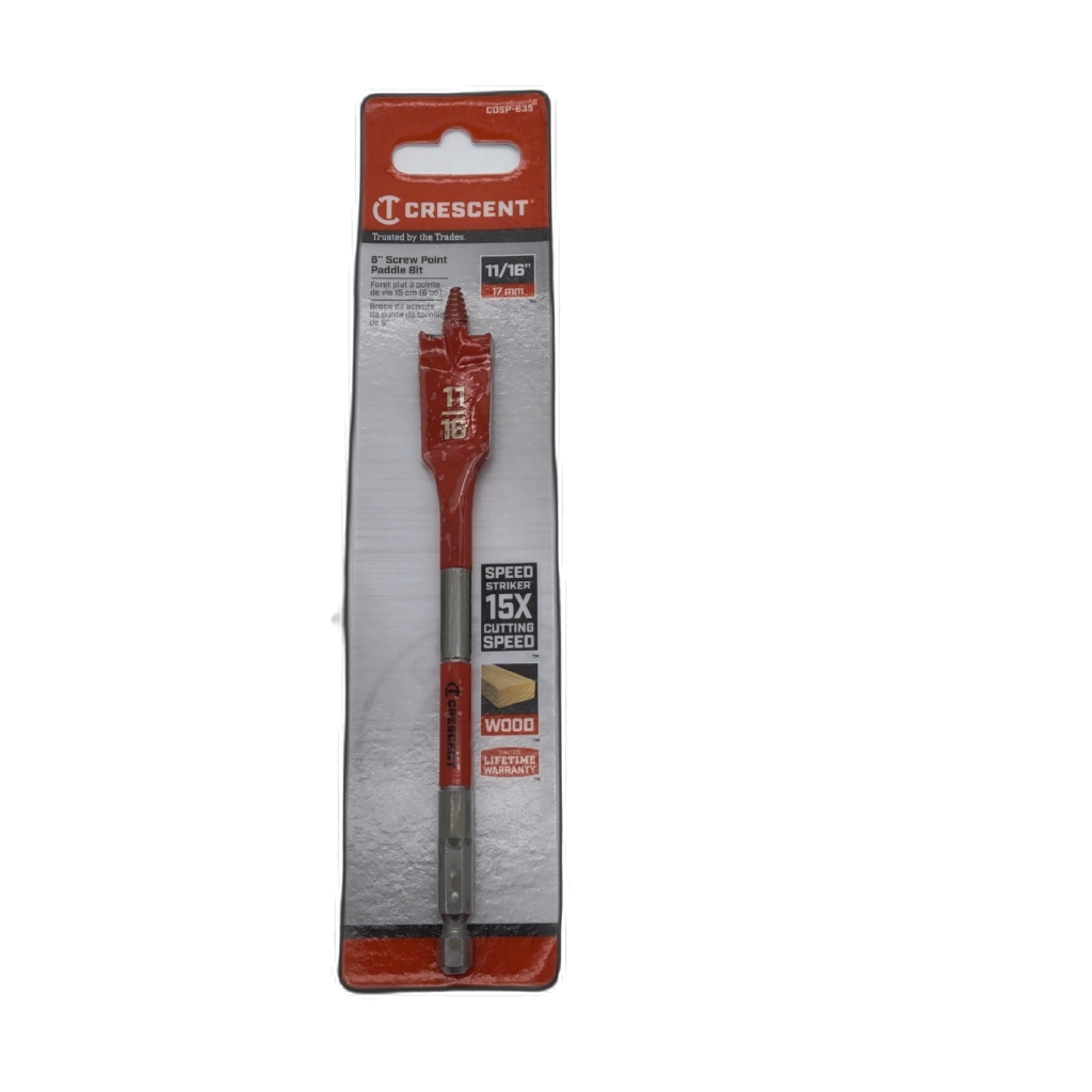 Crescent 6-Inch Screw Point Paddle Bit 11/16-Inch