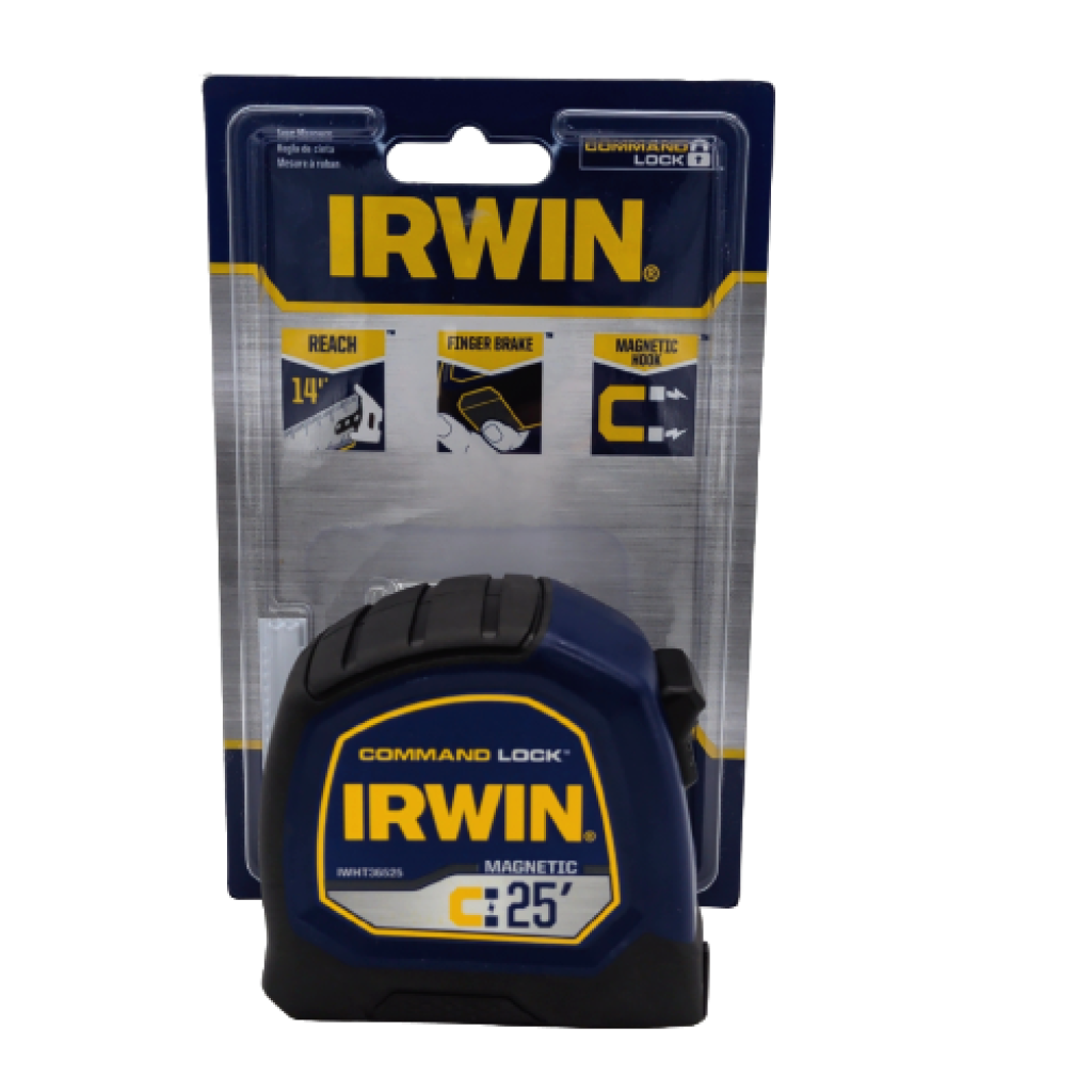 Irwin Magnetic Command Lock Tape Measure 25ft