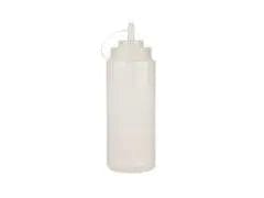 32oz Clear Wide Mouth Squeeze Bottle with Lid - Brantford Surplus