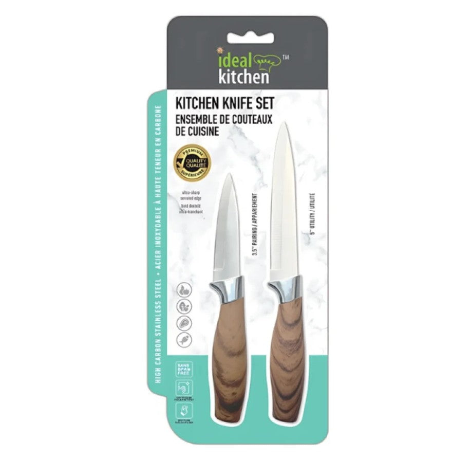 Kitchen Knife Set 2-Piece - Ideal Kitchen Cutlery