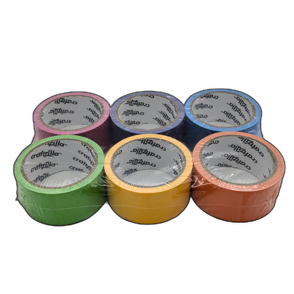 Craftzilla coloured duct tape 6-pack assorted colours
