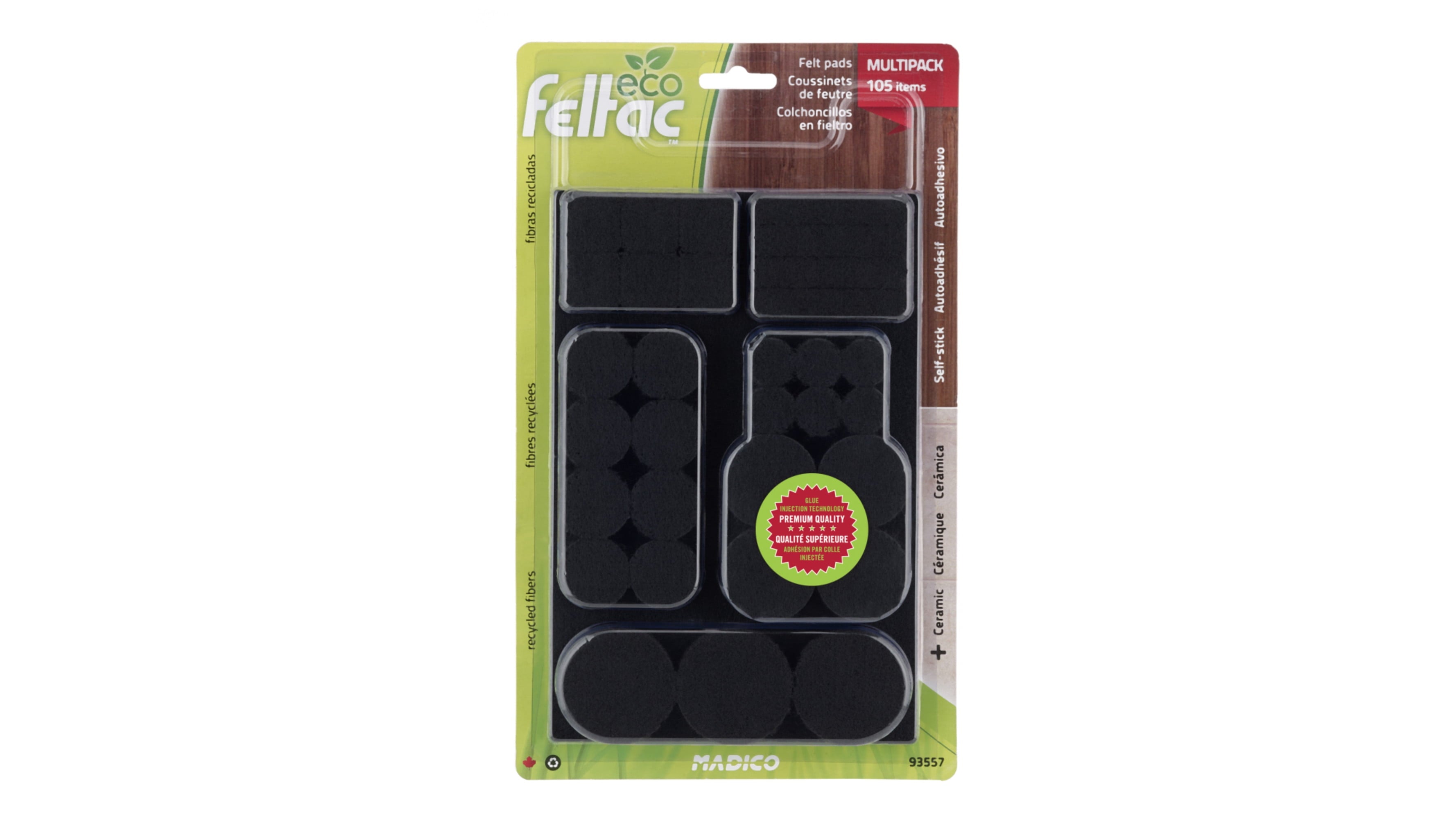 Eco Feltac Furniture Felt Pads 105 Pack