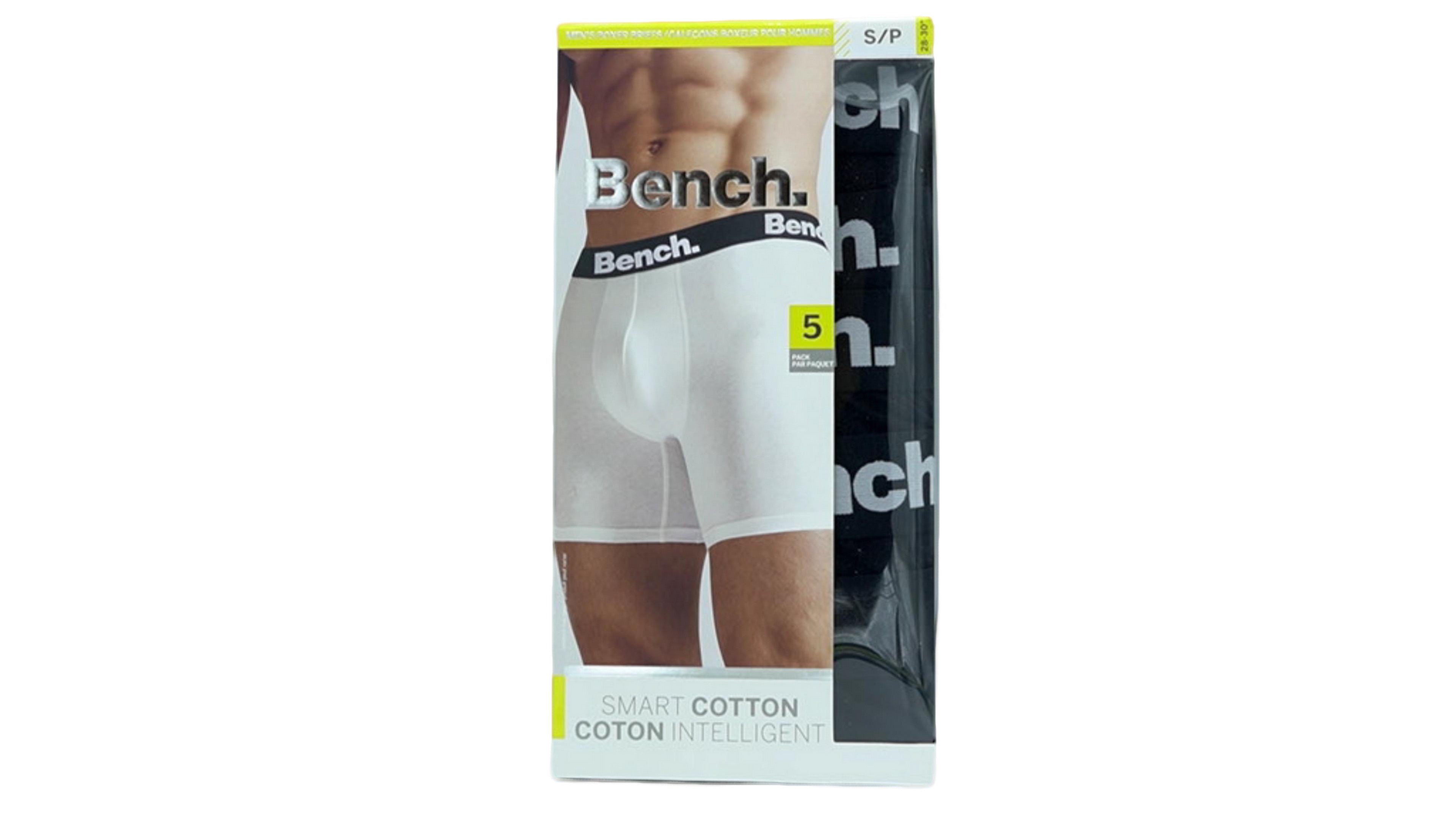 Bench Men's Black Boxer Briefs 5-Pack – Assorted Sizes