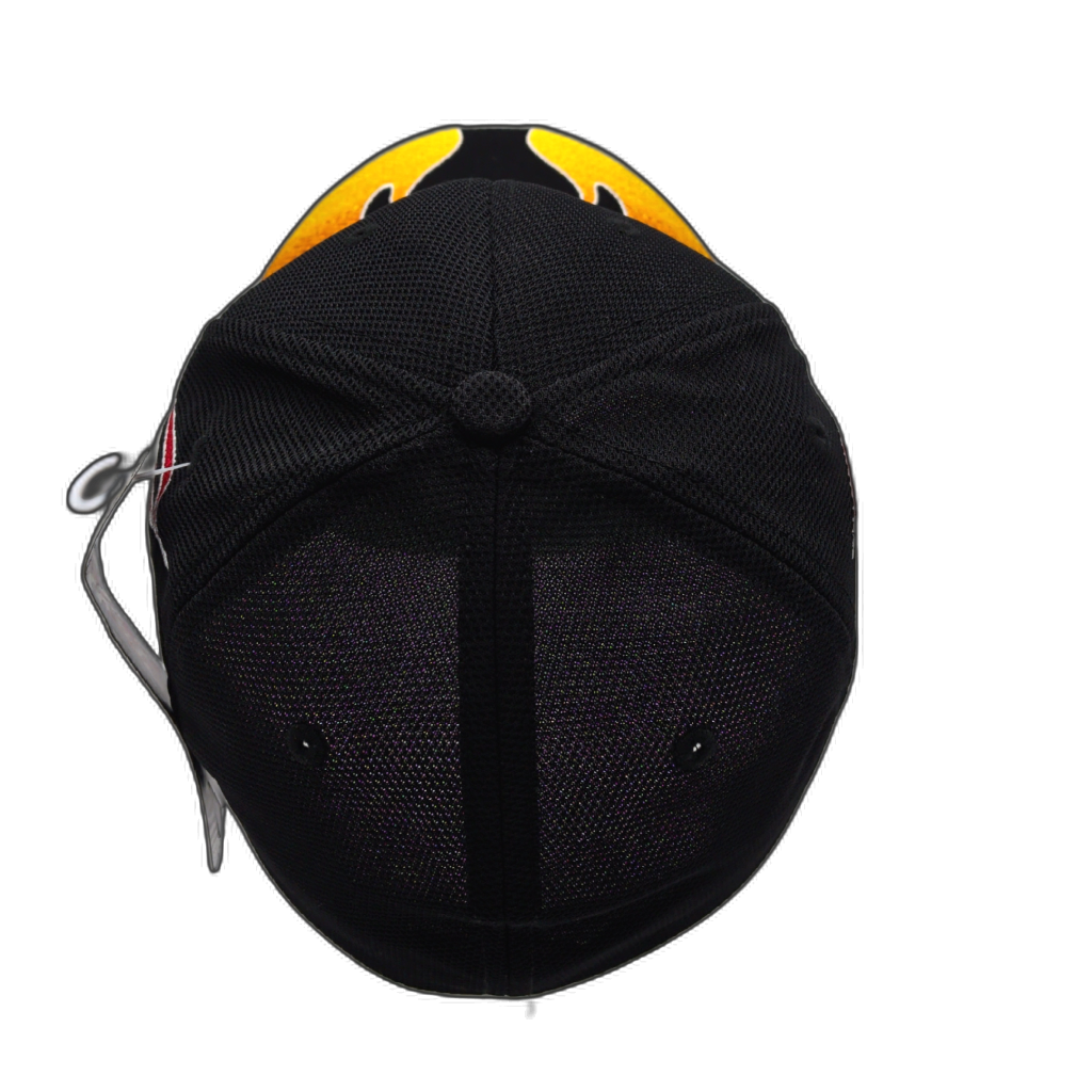 Ballcap Solid Flames Black — side view