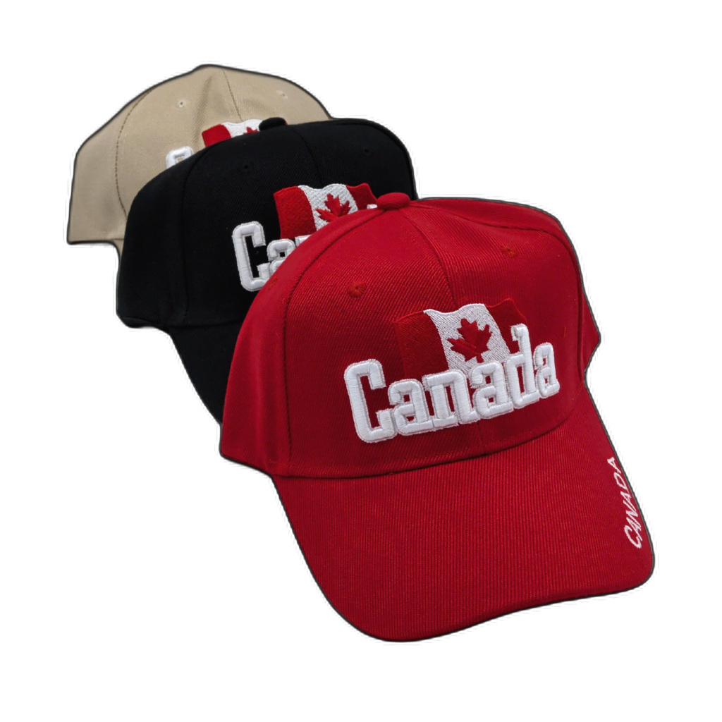 Canada Flag Baseball Cap Assorted Colours