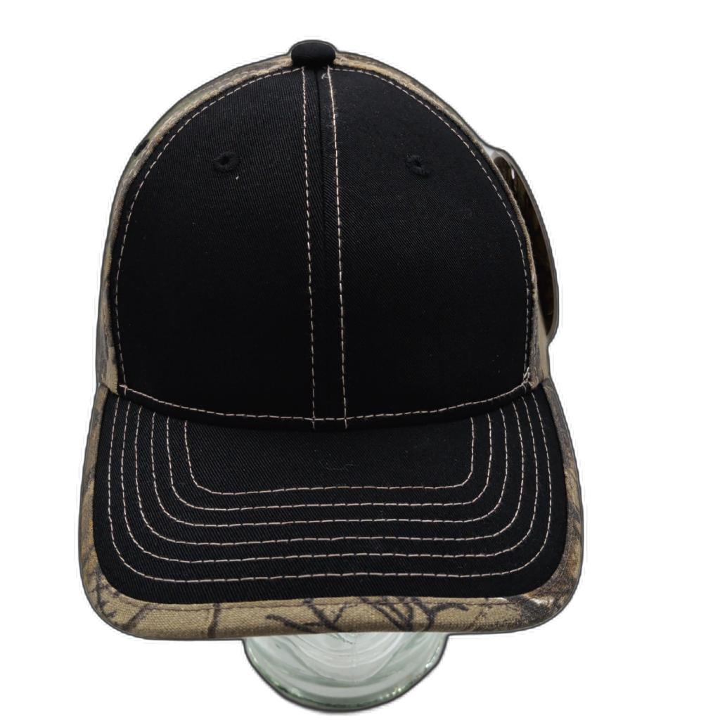 Realtree Forest Camo Ballcap, Black — detail