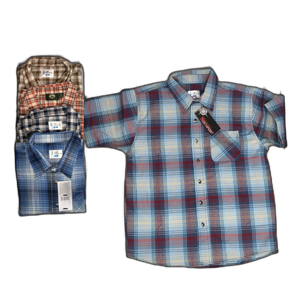 Men's Plaid Short Sleeve Shirt Assorted Styles