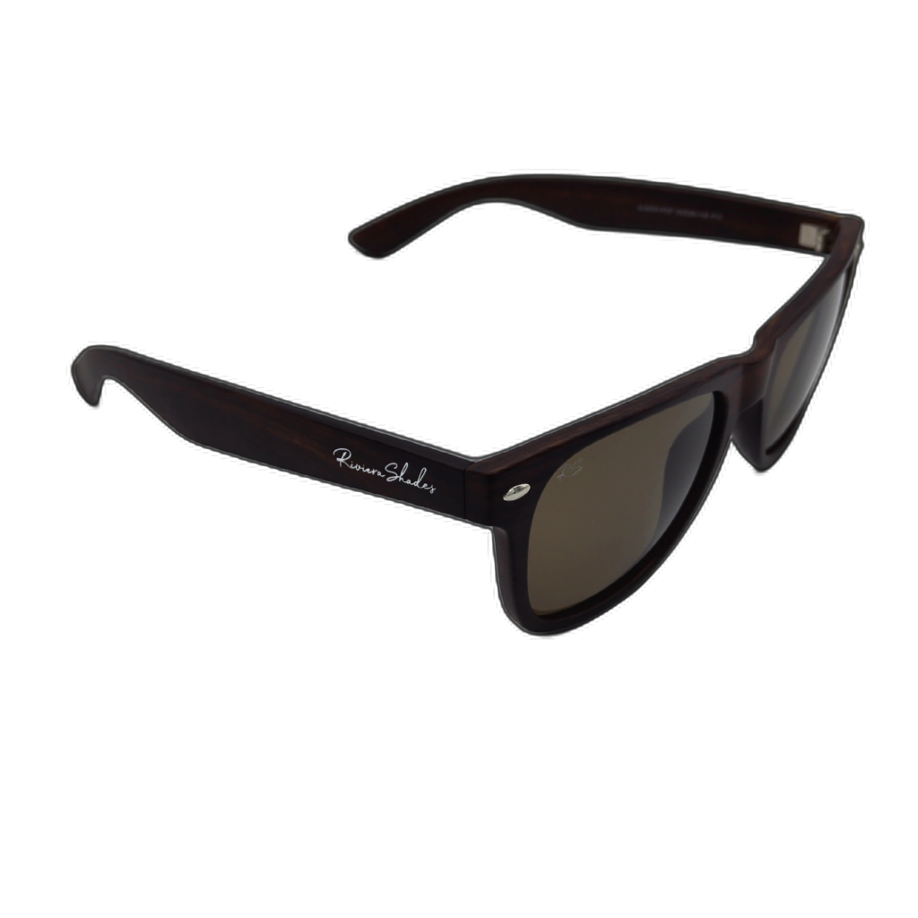 Polarized Men's Sunglasses with Case Mahogany Style — Riviera Shades