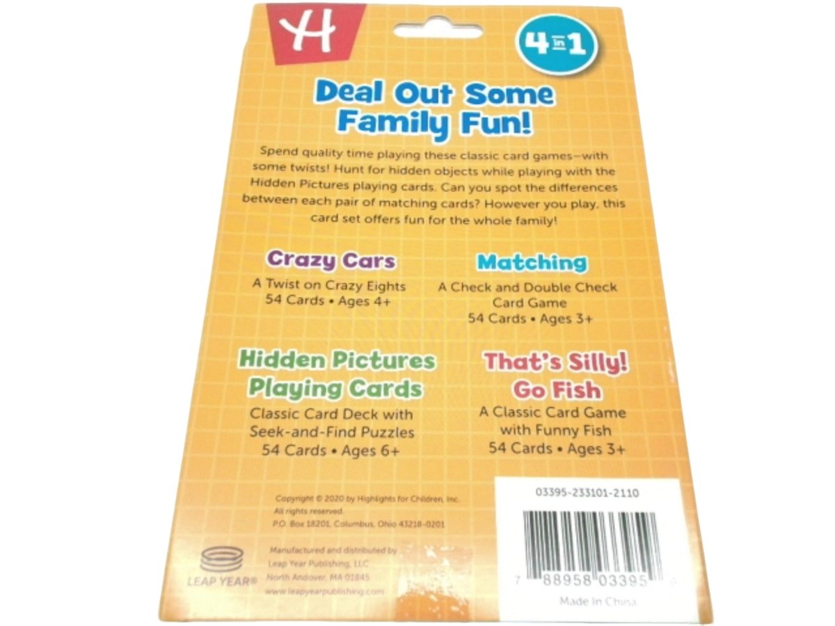 4 - in - 1 Family Card Game Set - Fun Party Pack - Brantford Surplus