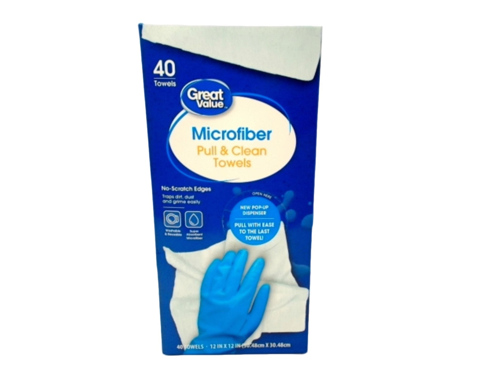 40 - Pack Microfiber Towels 12"x12" - Great Value Cleaners - Brantford Surplus