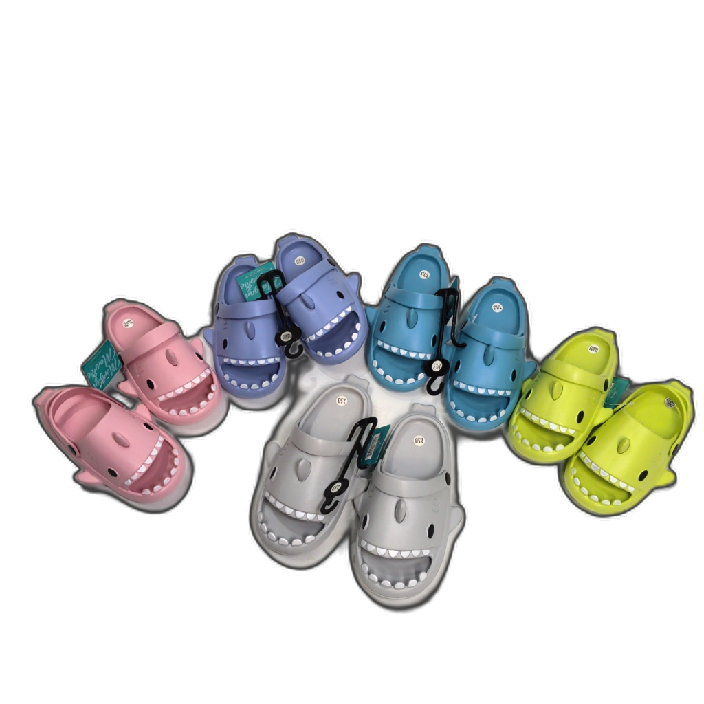 Kids shark design clogs in assorted colours