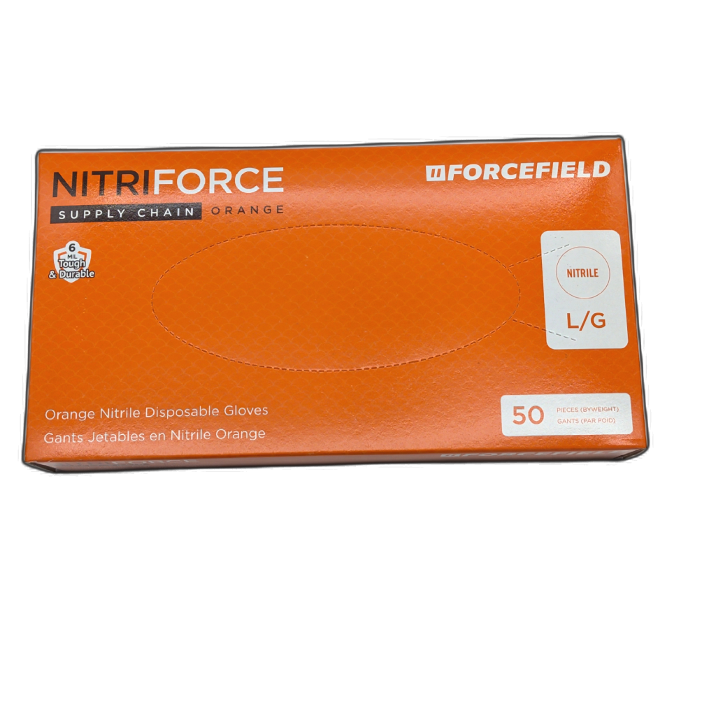 Nitriforce Forcefield nitrile disposable gloves 50-pack, size Large