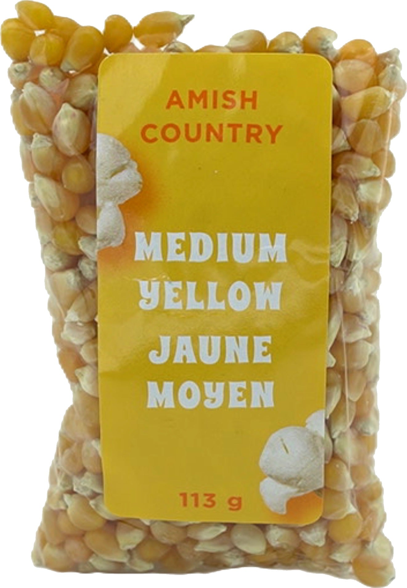 Amish Country Medium Yellow Popcorn Kernels 113g