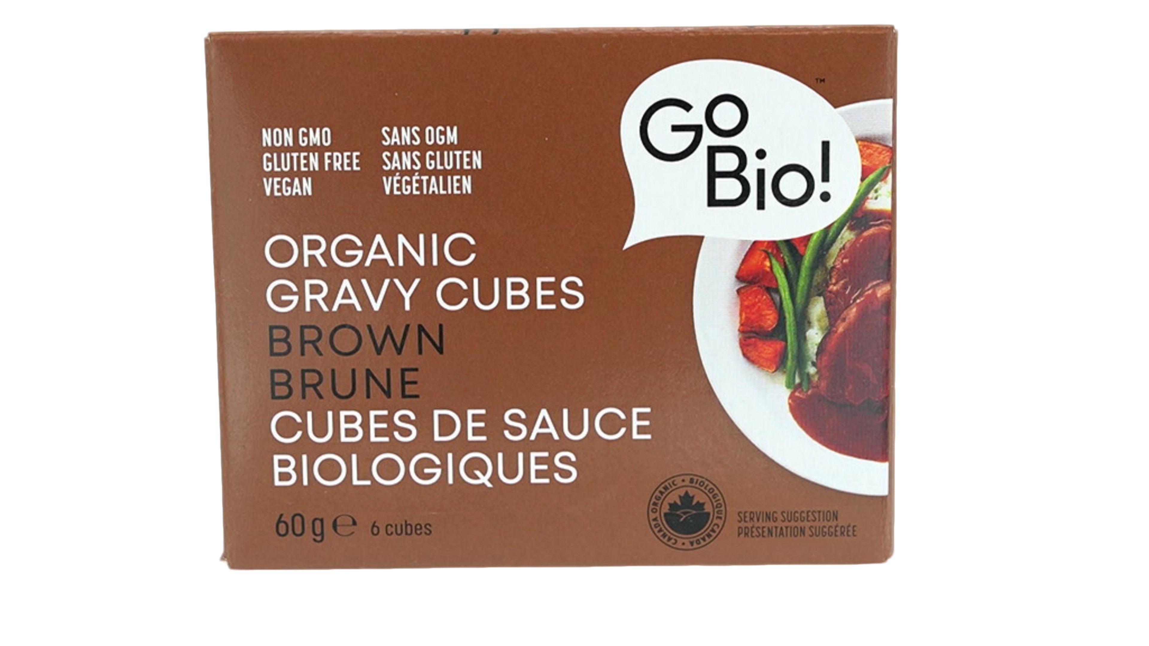 Go Bio Organic Brown Gravy Cubes 60g 6-Pack