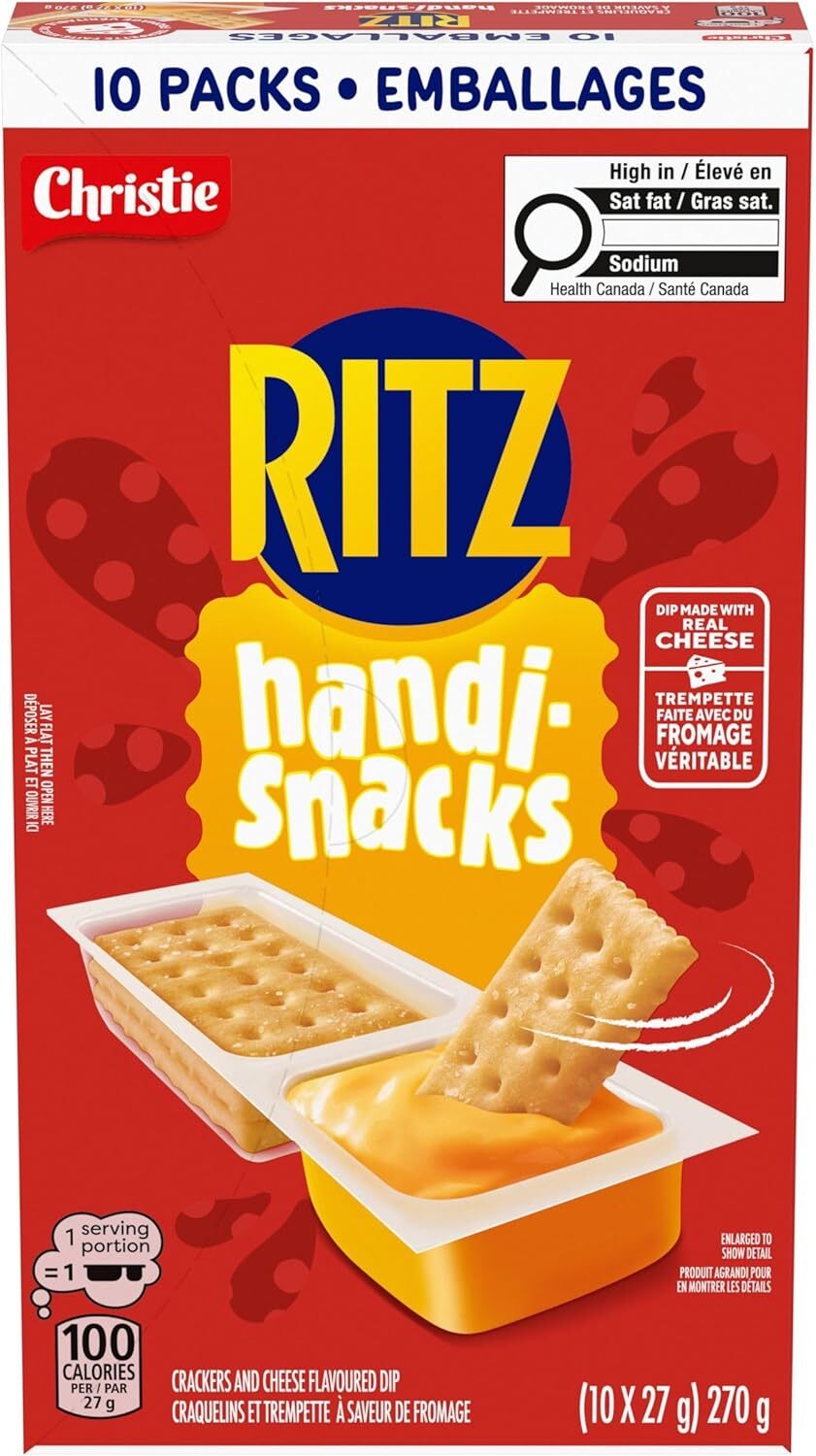 Ritz Handi-Snacks Crackers & Cheese Dip 10 x 27g