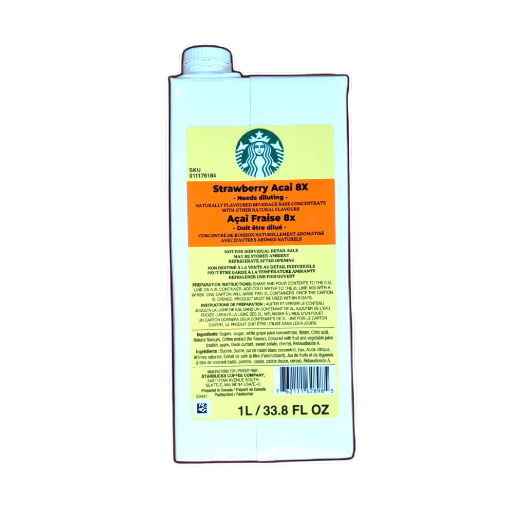 Starbucks Strawberry Acai Beverage Base Concentrate 1L