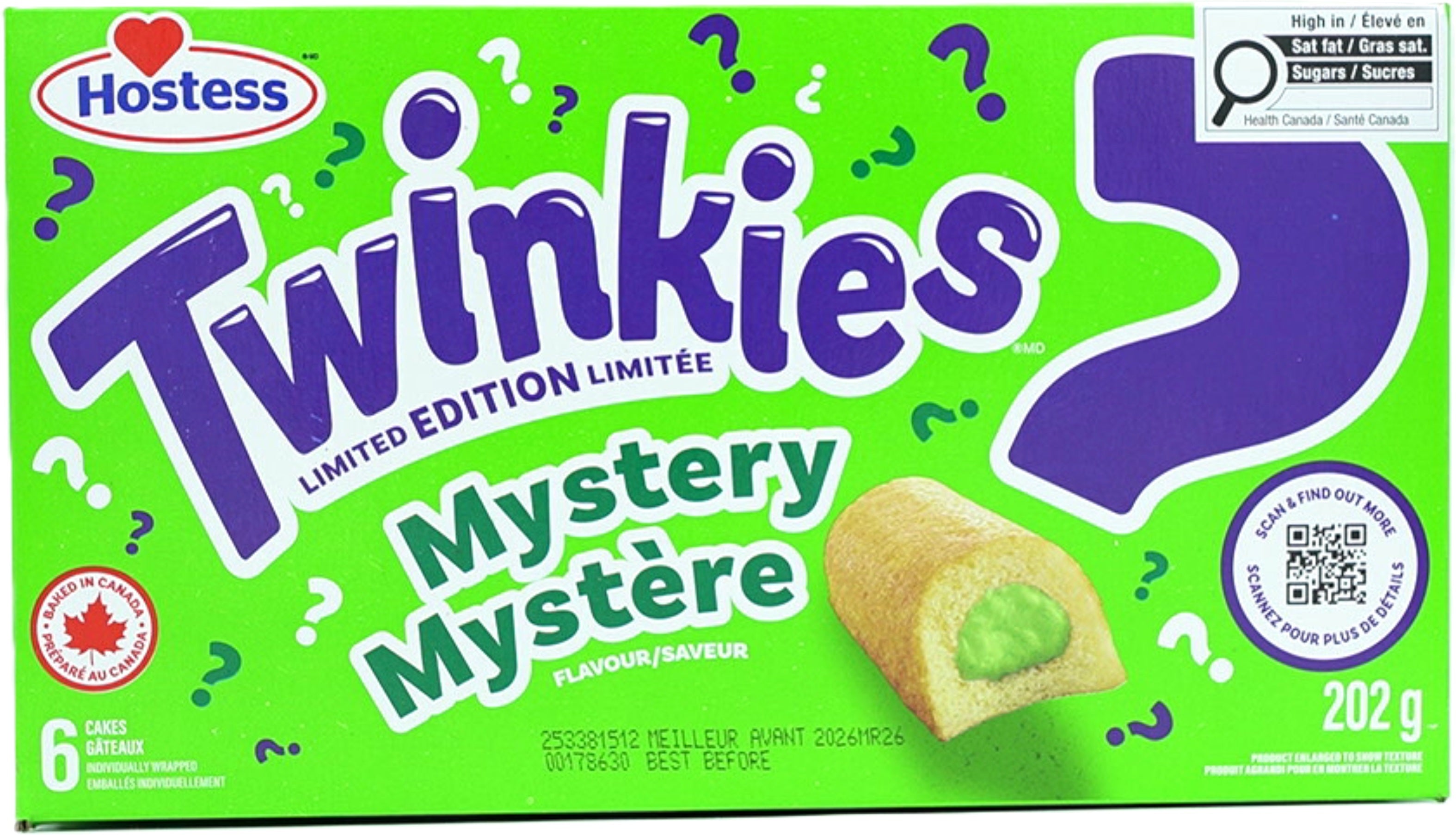 Twinkies Mystery Flavour 6 Cakes 202g. Hostess (past Best Before Date)